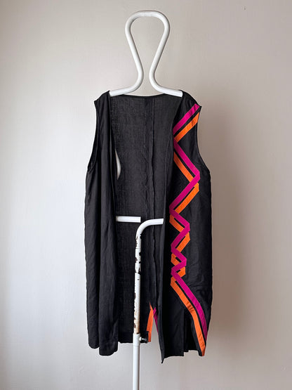 Black linen haori