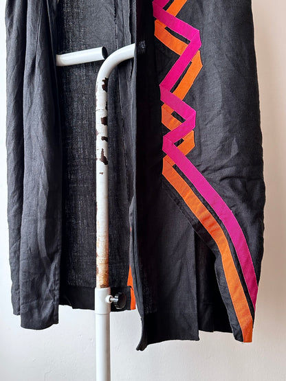 Black linen haori