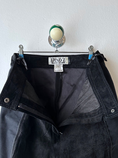 90s Dino’z Leather panelled trousers - w31