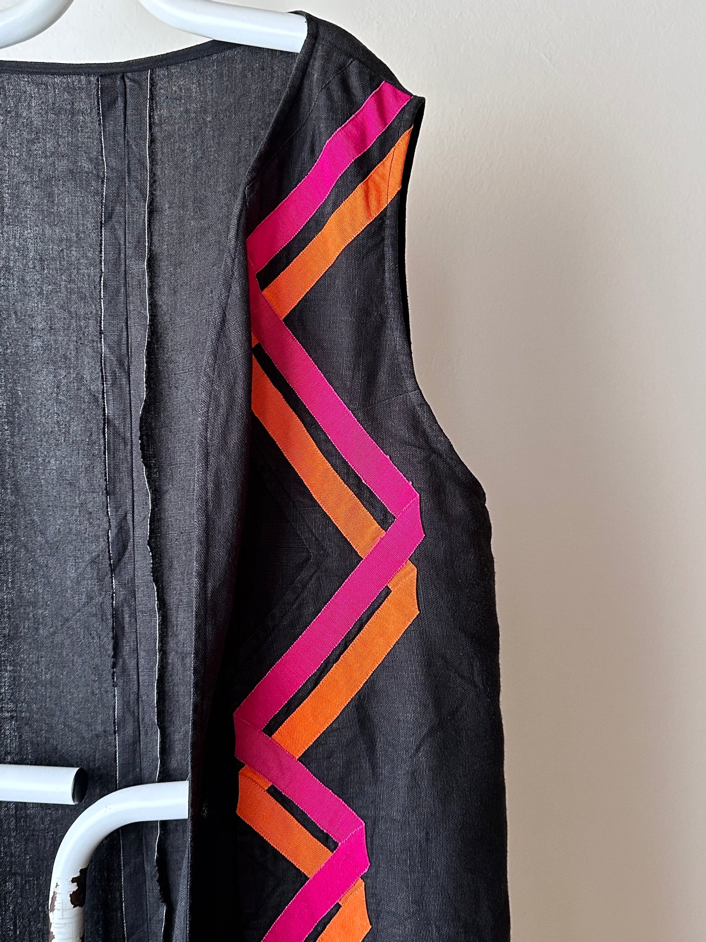 Black linen haori
