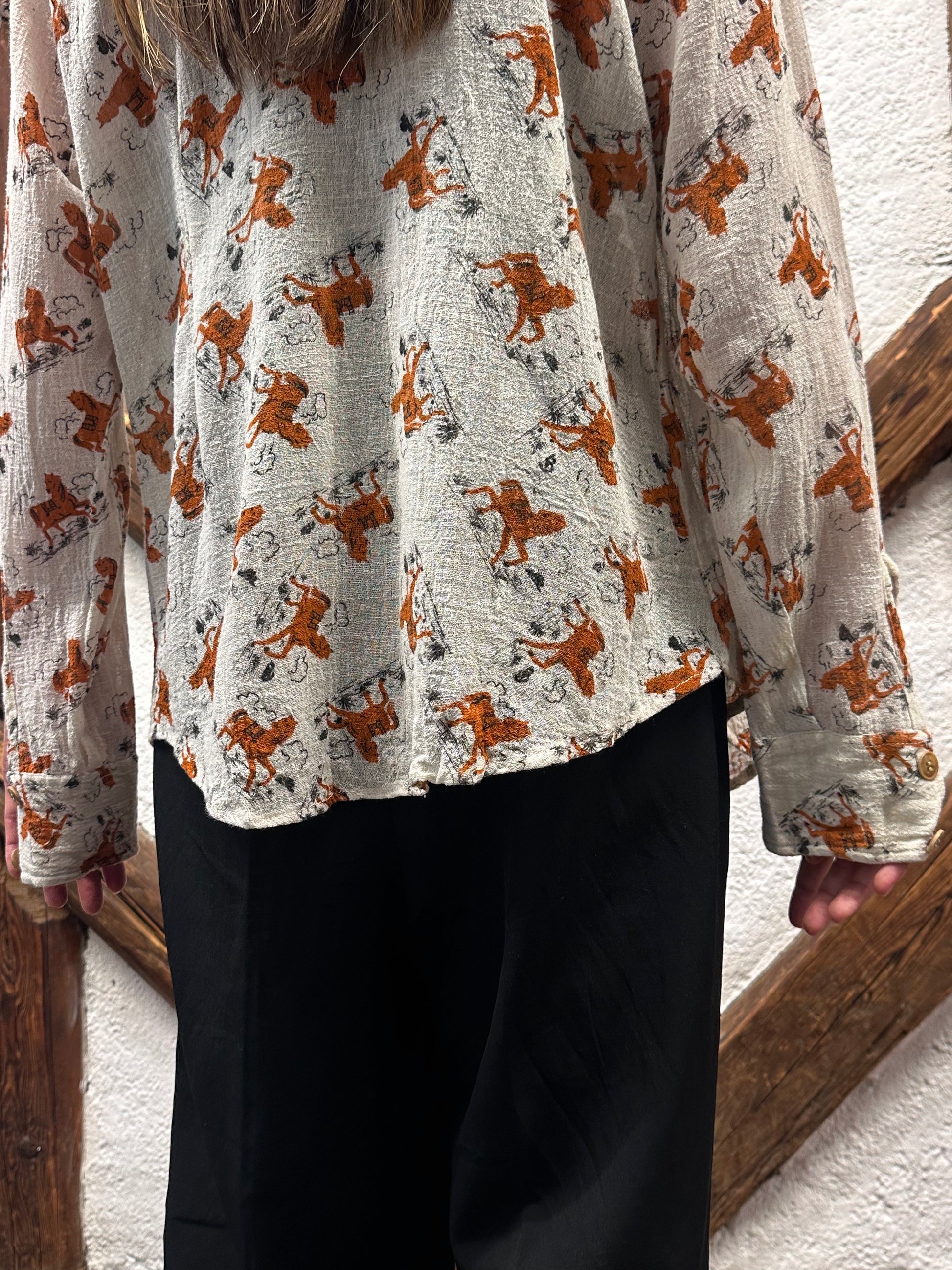 70's 70年代 Shirt Toto Praha Vintage clothing store Antique shop Prague 古着屋 アンティークショップ プラハ ユーロ古着  ヨーロッパ古着 古着卸 