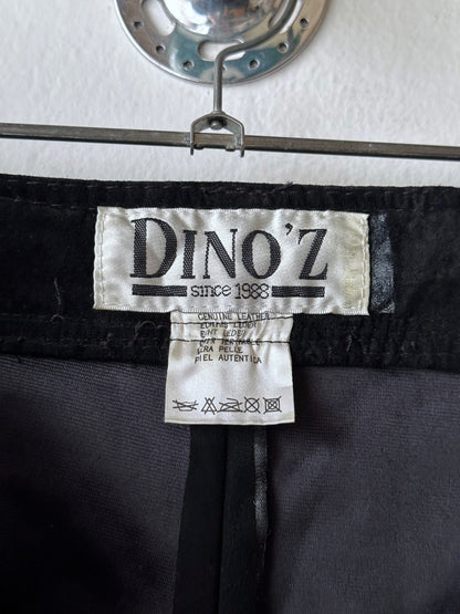 90s Dino’z Leather panelled trousers - w31