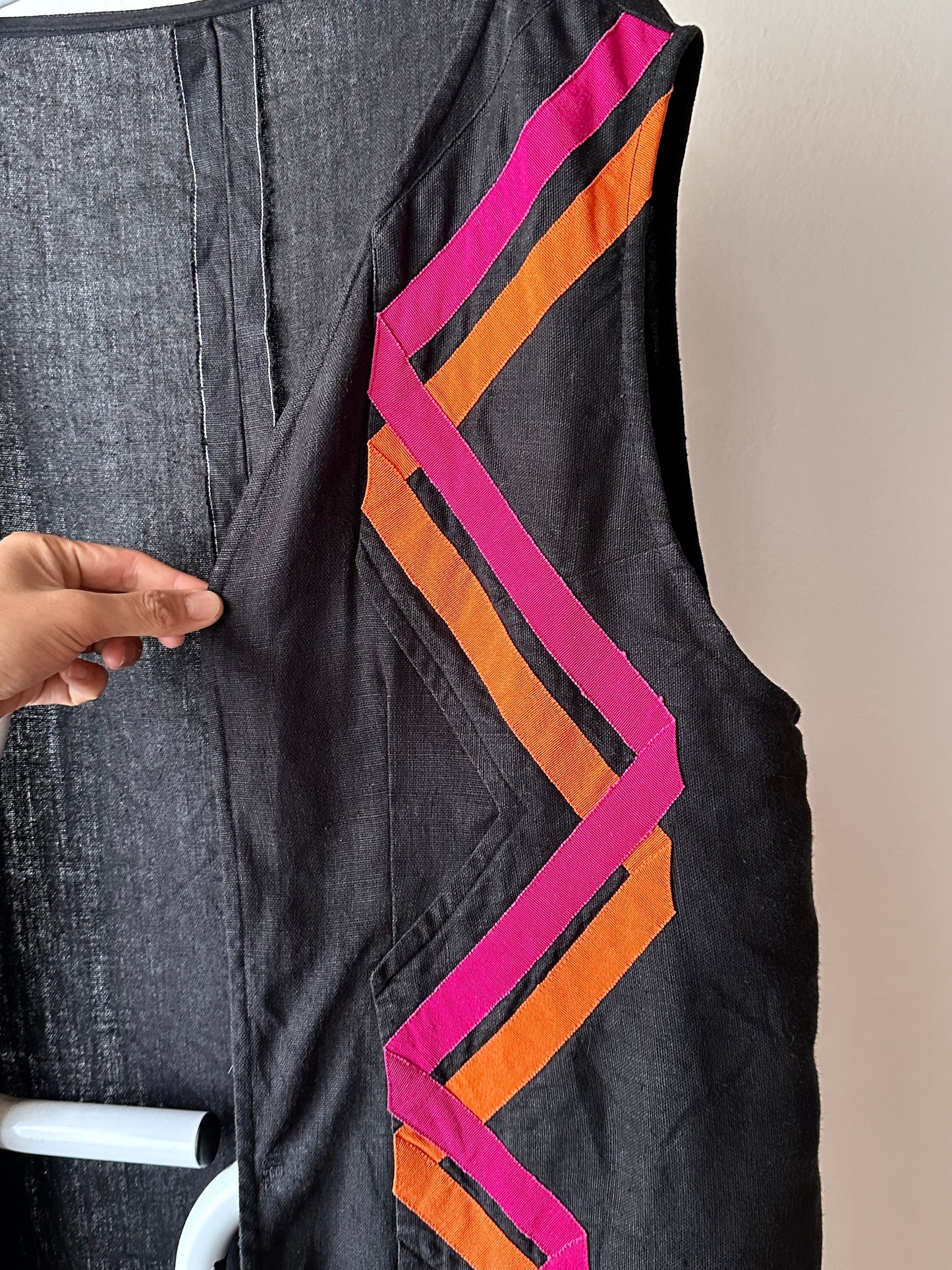 Black linen haori