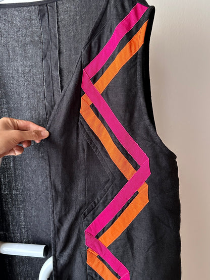 Black linen haori