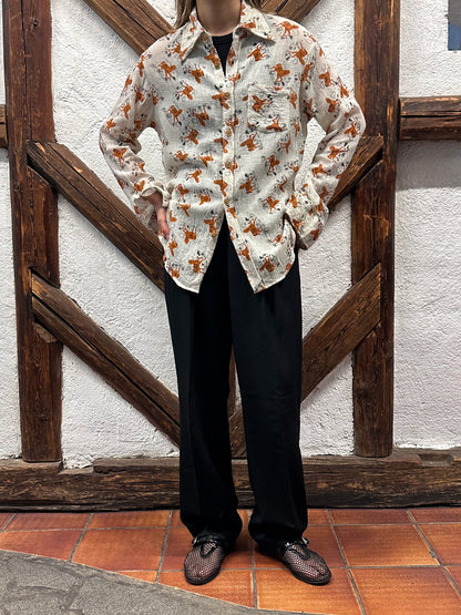 70's 70年代 Shirt Toto Praha Vintage clothing store Antique shop Prague 古着屋 アンティークショップ プラハ ユーロ古着  ヨーロッパ古着 古着卸 