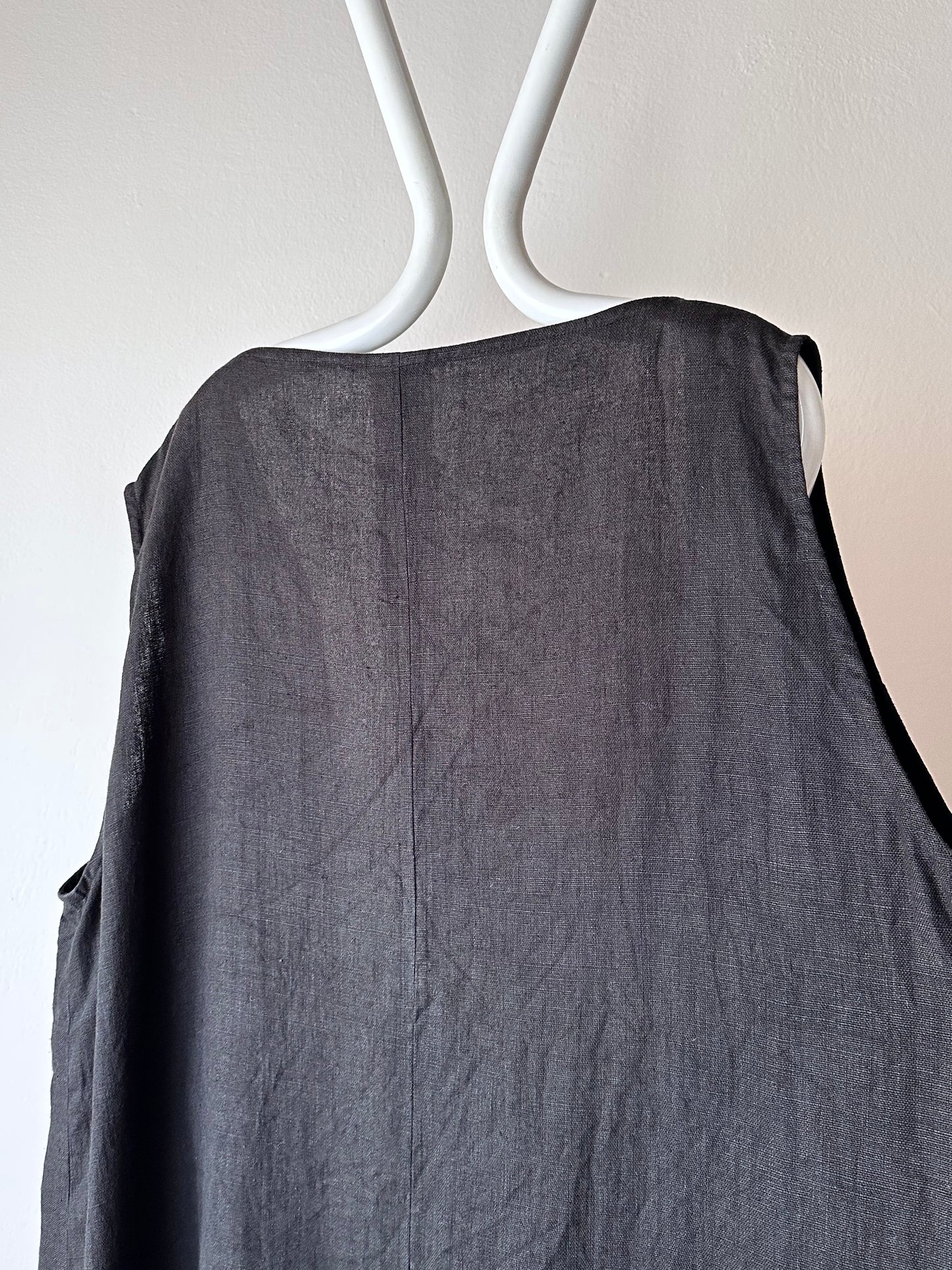 Black linen haori