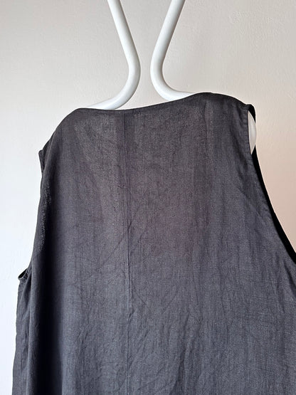 Black linen haori