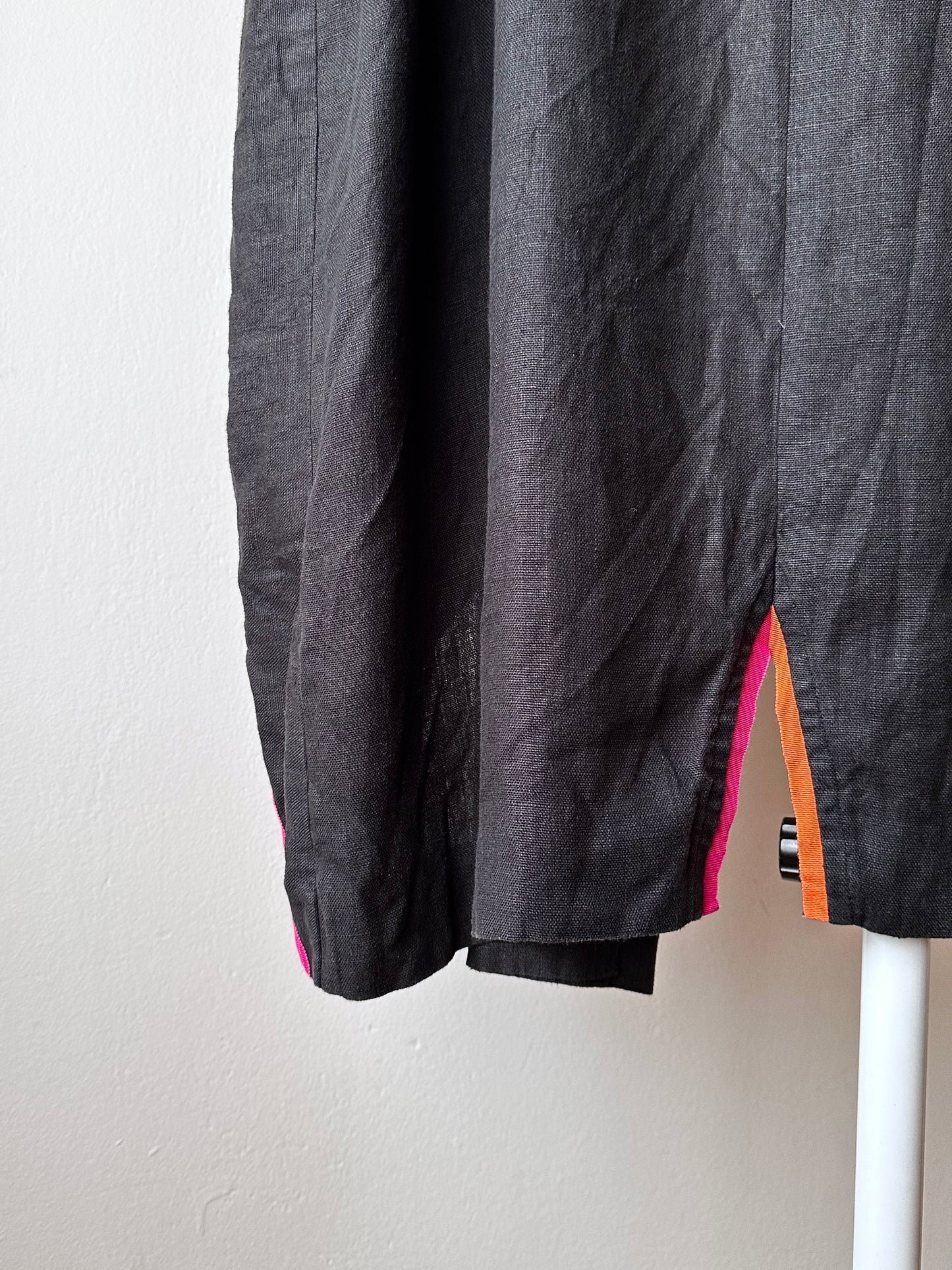 Black linen haori