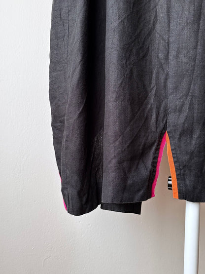 Black linen haori