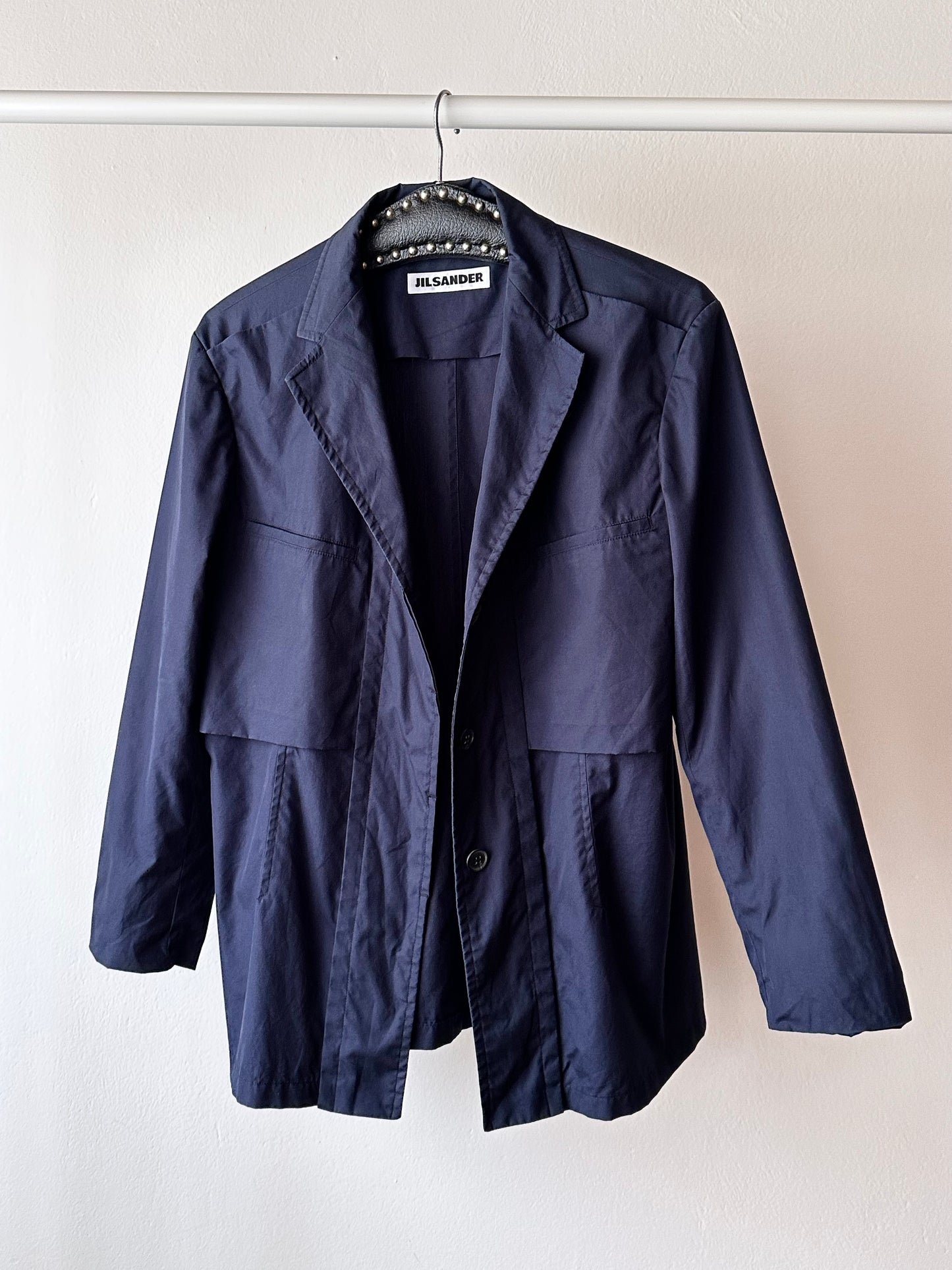 JIL SANDER navy tailored jacket vintage 90s 90's 1990s 1990's ジルサンダー テイラードジャケット ジャケット ネイビー ヴィンテージプラハ デザイナーズ アーカイブ 古着 古着屋 ヴィンテージ ショップ Prague Praha vintage shop second hand designers archive store