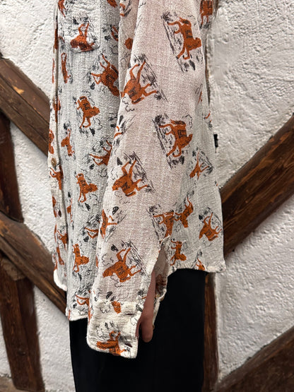 70's 70年代 Shirt Toto Praha Vintage clothing store Antique shop Prague 古着屋 アンティークショップ プラハ ユーロ古着  ヨーロッパ古着 古着卸 