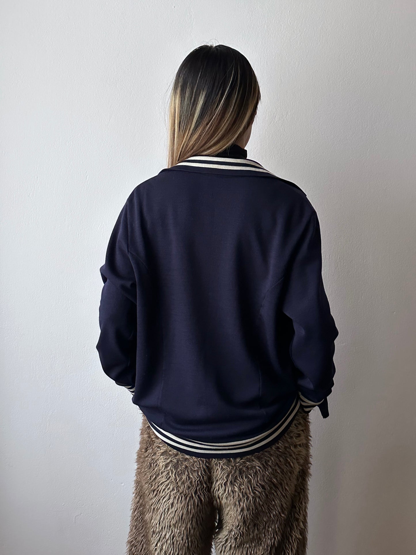 1970's Adidas Schwahn jacket 70年代 アディダス Navy 紺色 Made in West germany 西ドイツ製 Toto Praha Vintage clothing store Antique shop Prague 古着屋 アンティークショップ プラハ ユーロ古着  ヨーロッパ古着 古着卸 showroom ショールーム 予約制