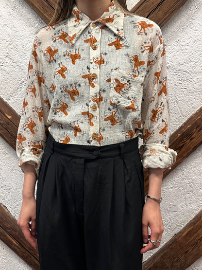 70's 70年代 Shirt Toto Praha Vintage clothing store Antique shop Prague 古着屋 アンティークショップ プラハ ユーロ古着  ヨーロッパ古着 古着卸 
