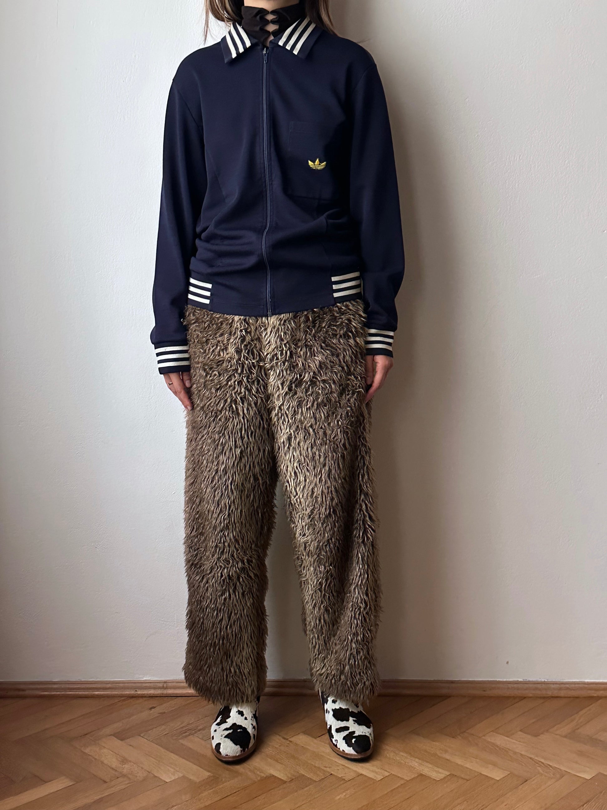 1970's Adidas Schwahn jacket 70年代 アディダス Navy 紺色 Made in West germany 西ドイツ製 Toto Praha Vintage clothing store Antique shop Prague 古着屋 アンティークショップ プラハ ユーロ古着  ヨーロッパ古着 古着卸 showroom ショールーム 予約制