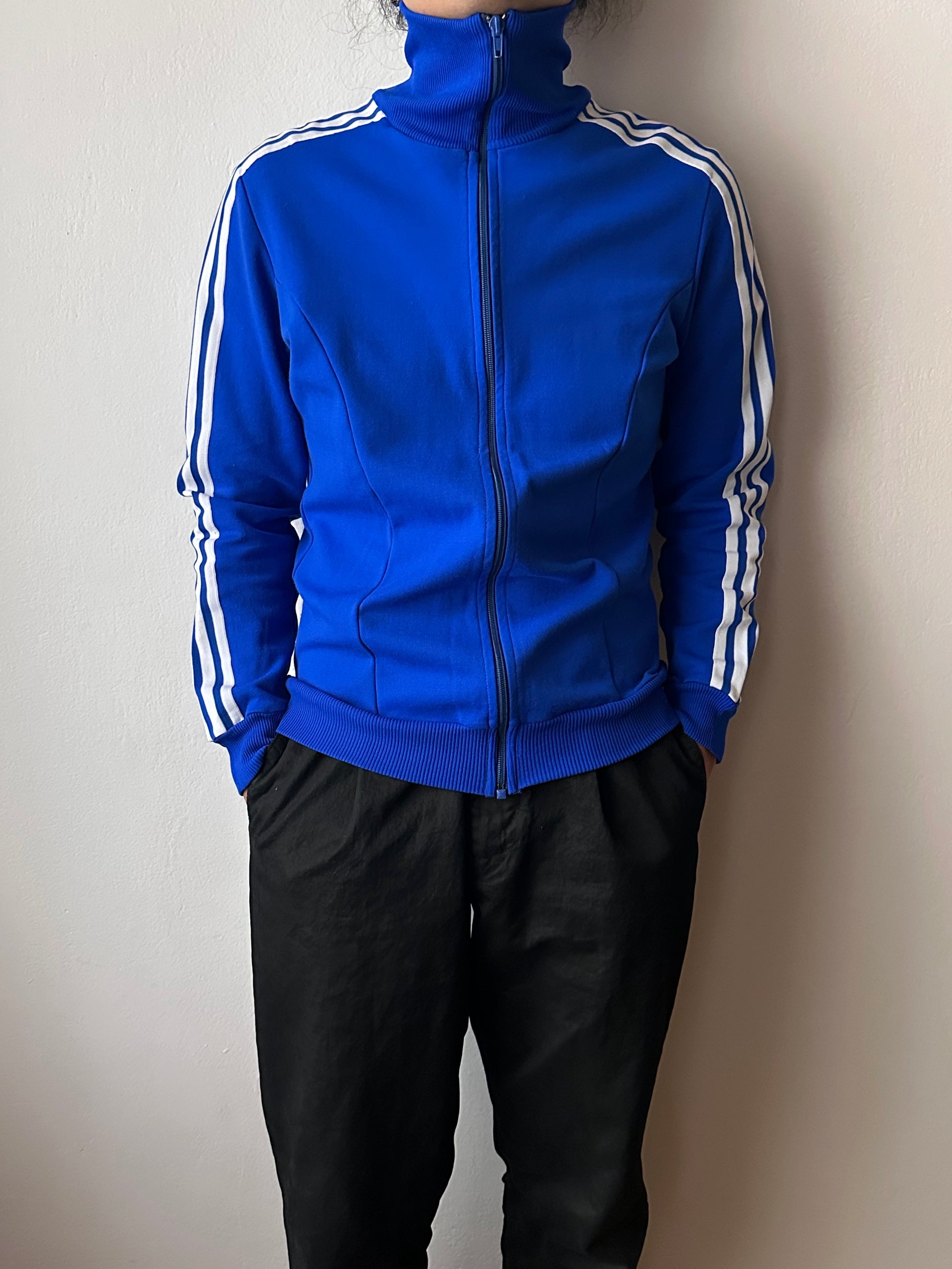 1970's Adidas Made in Austria Vintage Jersey Jacket 70's Vivid Blue Antique shop Vintage clothing store Praha Prague Showroom Appointment Toto totototrip プラハ 古着屋 古着 アディダス ジャージ 70年代 ヴィンテージ ユーロ古着 ヨーロッパ古着