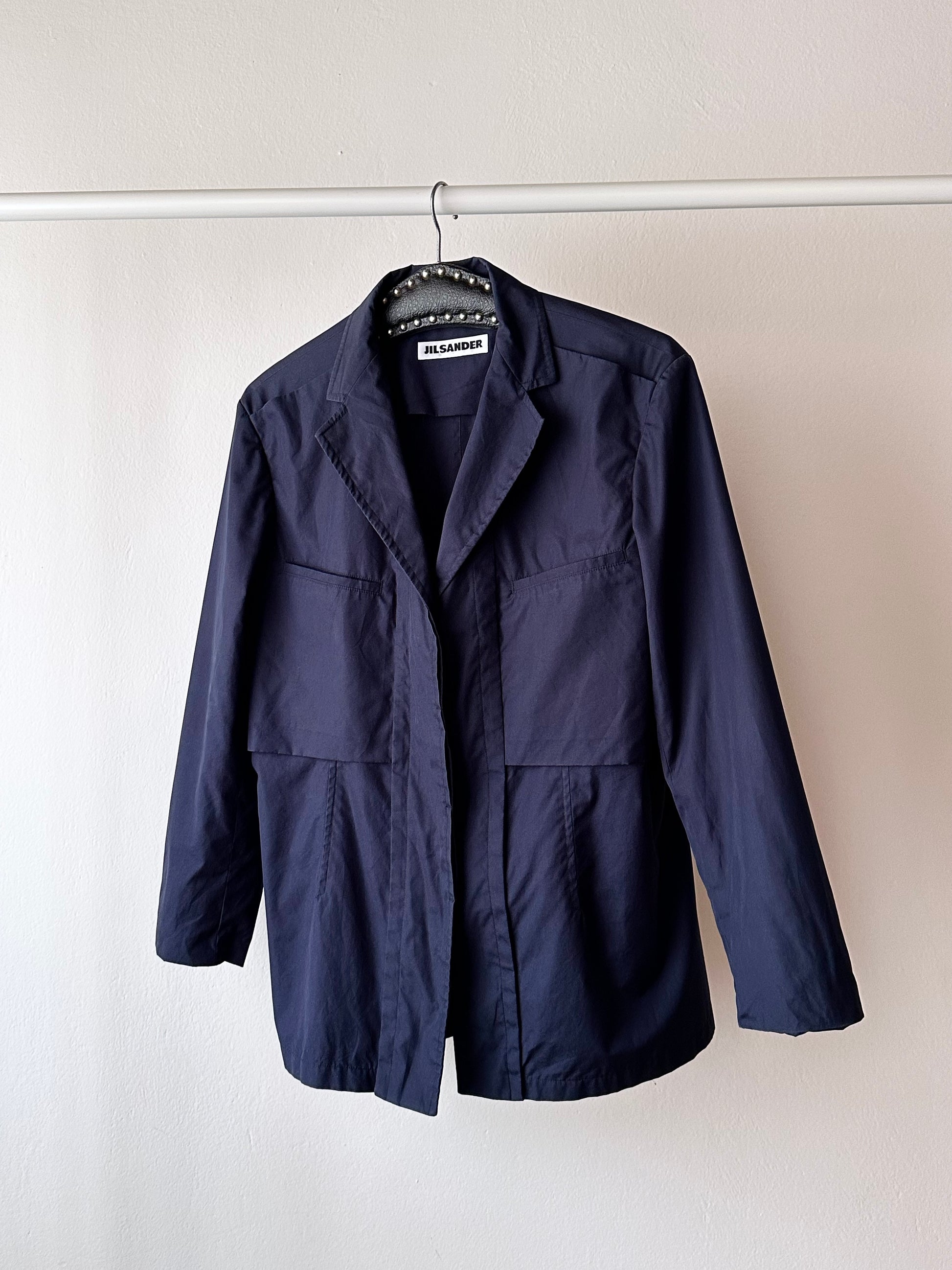 JIL SANDER navy tailored jacket vintage 90s 90's 1990s 1990's ジルサンダー テイラードジャケット ジャケット ネイビー ヴィンテージプラハ デザイナーズ アーカイブ 古着 古着屋 ヴィンテージ ショップ Prague Praha vintage shop second hand designers archive store