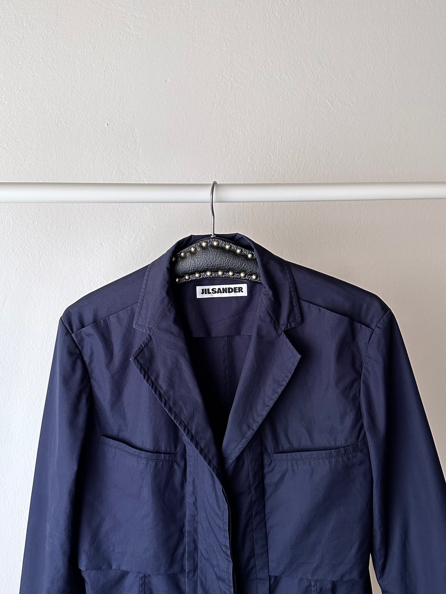 JIL SANDER navy tailored jacket vintage 90s 90's 1990s 1990's ジルサンダー テイラードジャケット ジャケット ネイビー ヴィンテージプラハ デザイナーズ アーカイブ 古着 古着屋 ヴィンテージ ショップ Prague Praha vintage shop second hand designers archive store