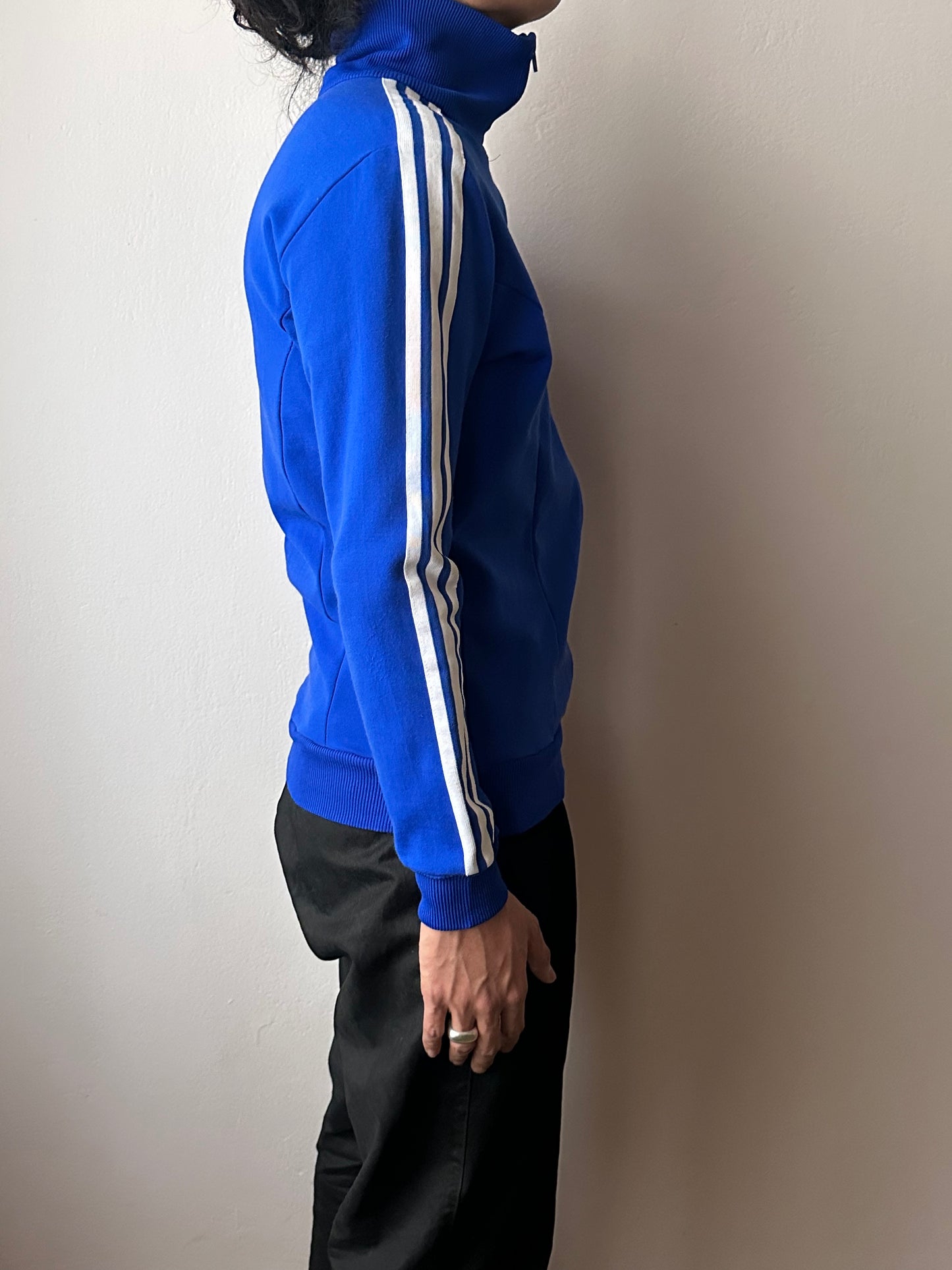 1970's Adidas Made in Austria Vintage Jersey Jacket 70's Vivid Blue Antique shop Vintage clothing store Praha Prague Showroom Appointment Toto totototrip プラハ 古着屋 古着 アディダス ジャージ 70年代 ヴィンテージ ユーロ古着 ヨーロッパ古着