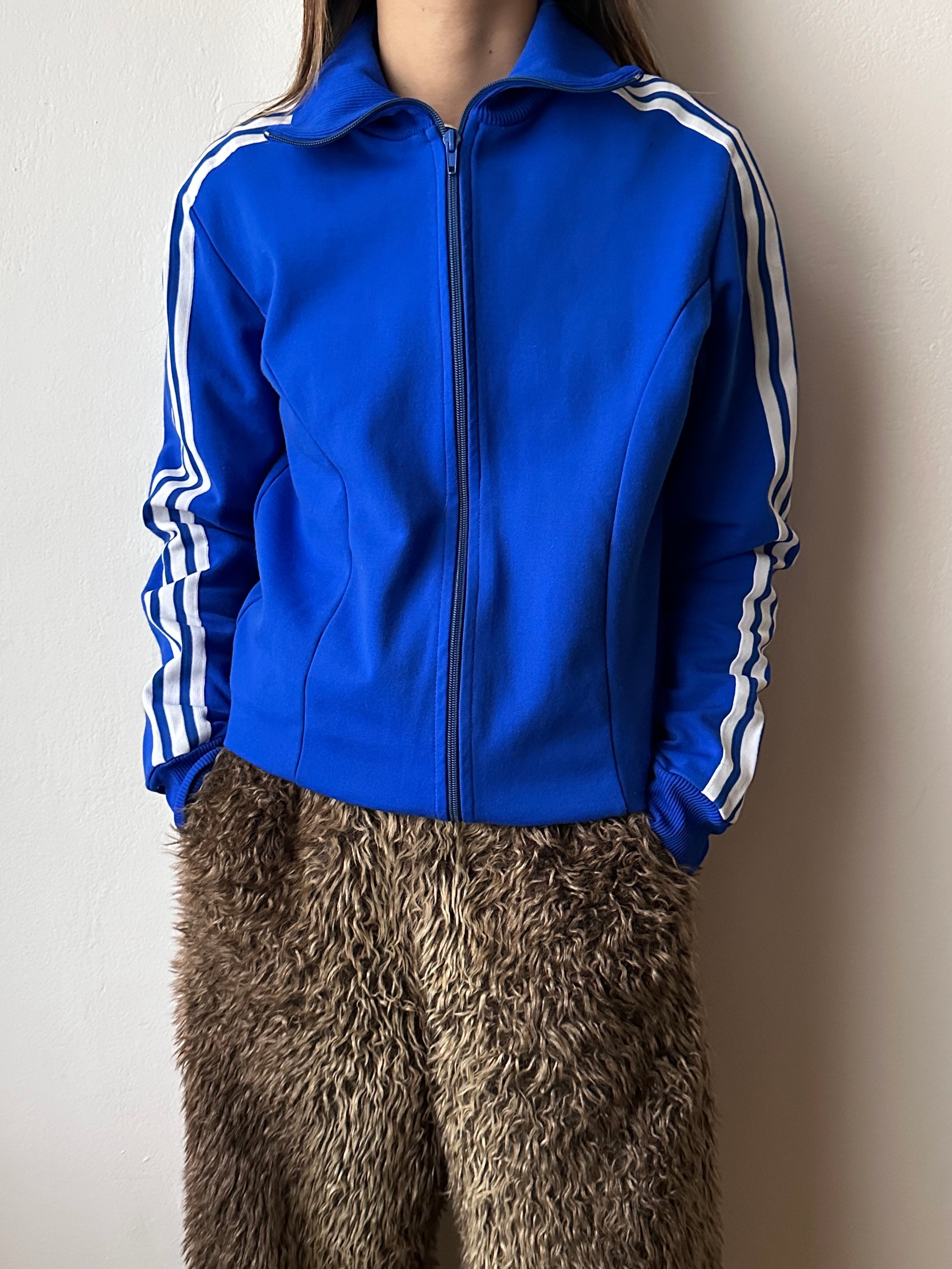 1970's Adidas Made in Austria Vintage Jersey Jacket 70's Vivid Blue Antique shop Vintage clothing store Praha Prague Showroom Appointment Toto totototrip プラハ 古着屋 古着 アディダス ジャージ 70年代 ヴィンテージ ユーロ古着 ヨーロッパ古着 SOKO 