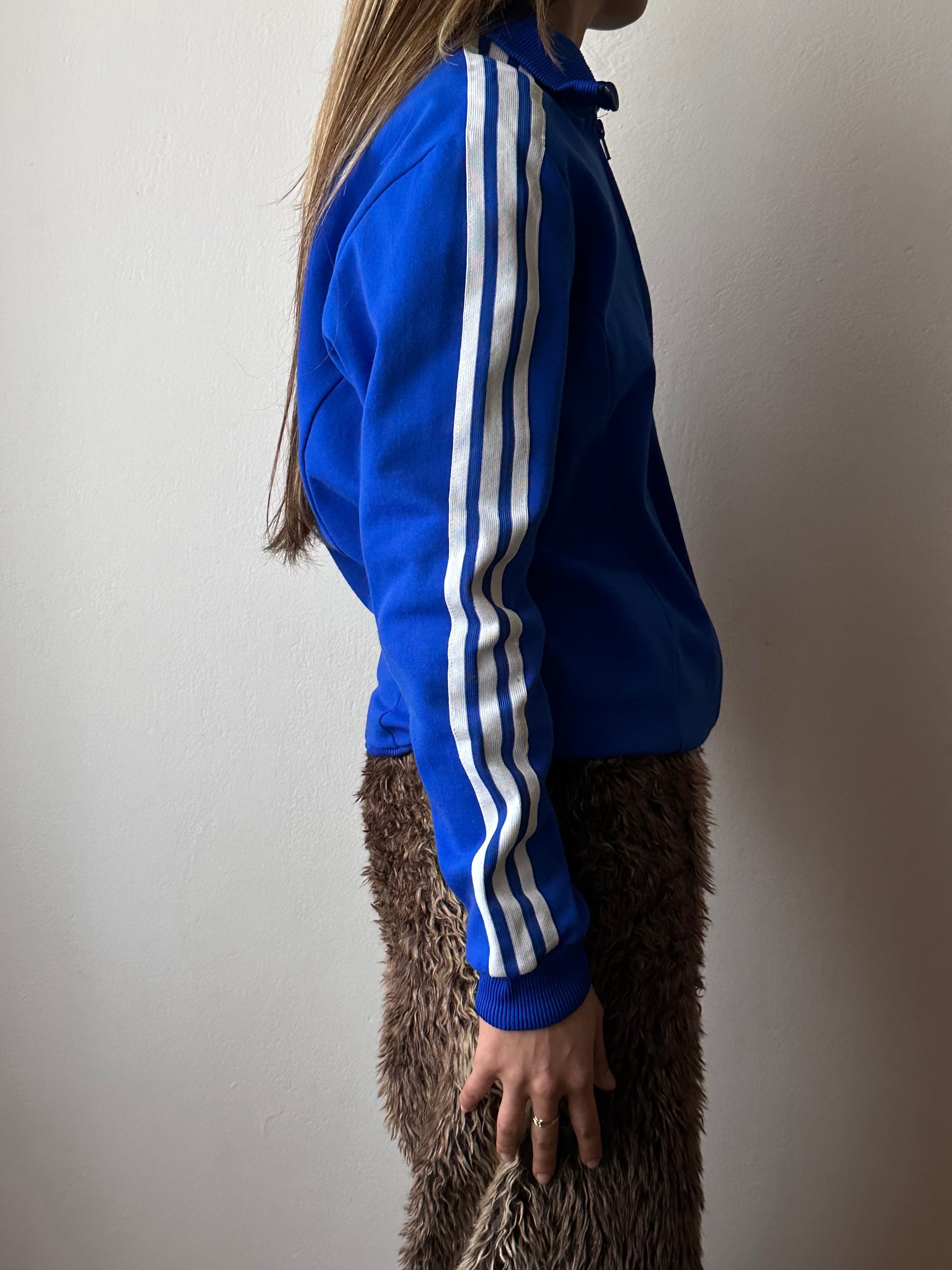 1970's Adidas Made in Austria Vintage Jersey Jacket 70's Vivid Blue Antique shop Vintage clothing store Praha Prague Showroom Appointment Toto totototrip プラハ 古着屋 古着 アディダス ジャージ 70年代 ヴィンテージ ユーロ古着 ヨーロッパ古着 SOKO