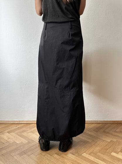 French cotton nylon double zip skirt W27-28