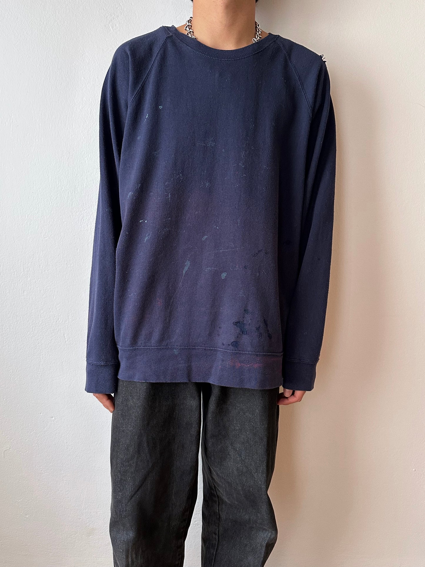 Navy boro sweat shirt - XL