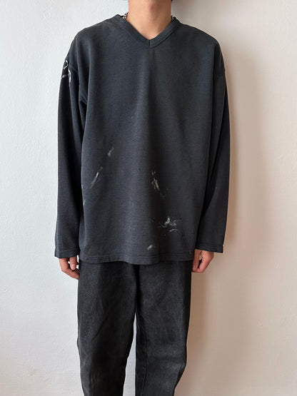 Black boro sweat shirt - XL