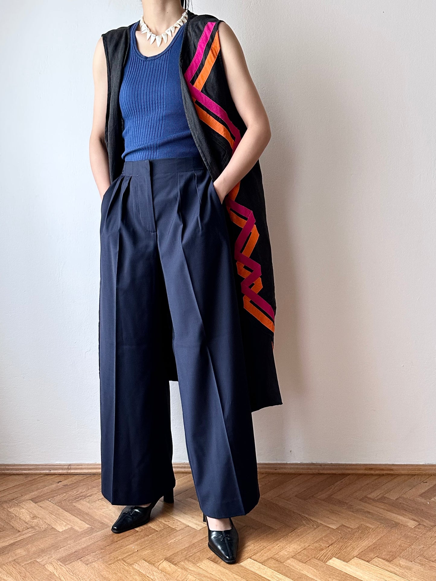 Black linen haori