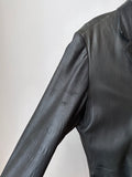 Over sized leather tailored jacket