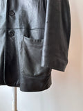 Over sized leather tailored jacket