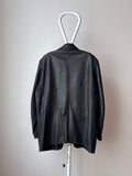 Over sized leather tailored jacket