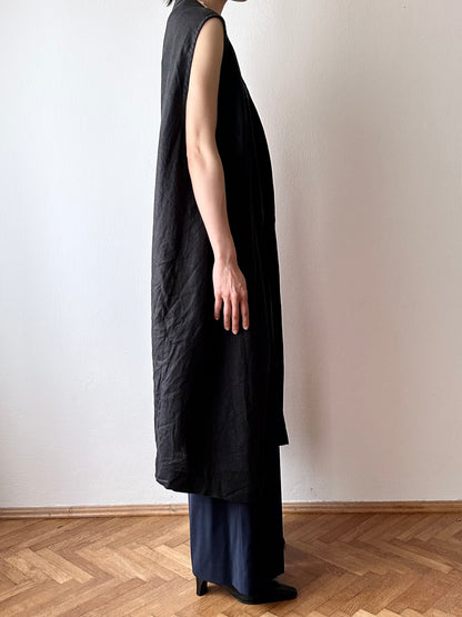 Black linen haori