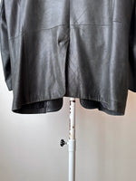 Over sized leather tailored jacket