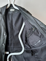 Over sized leather tailored jacket