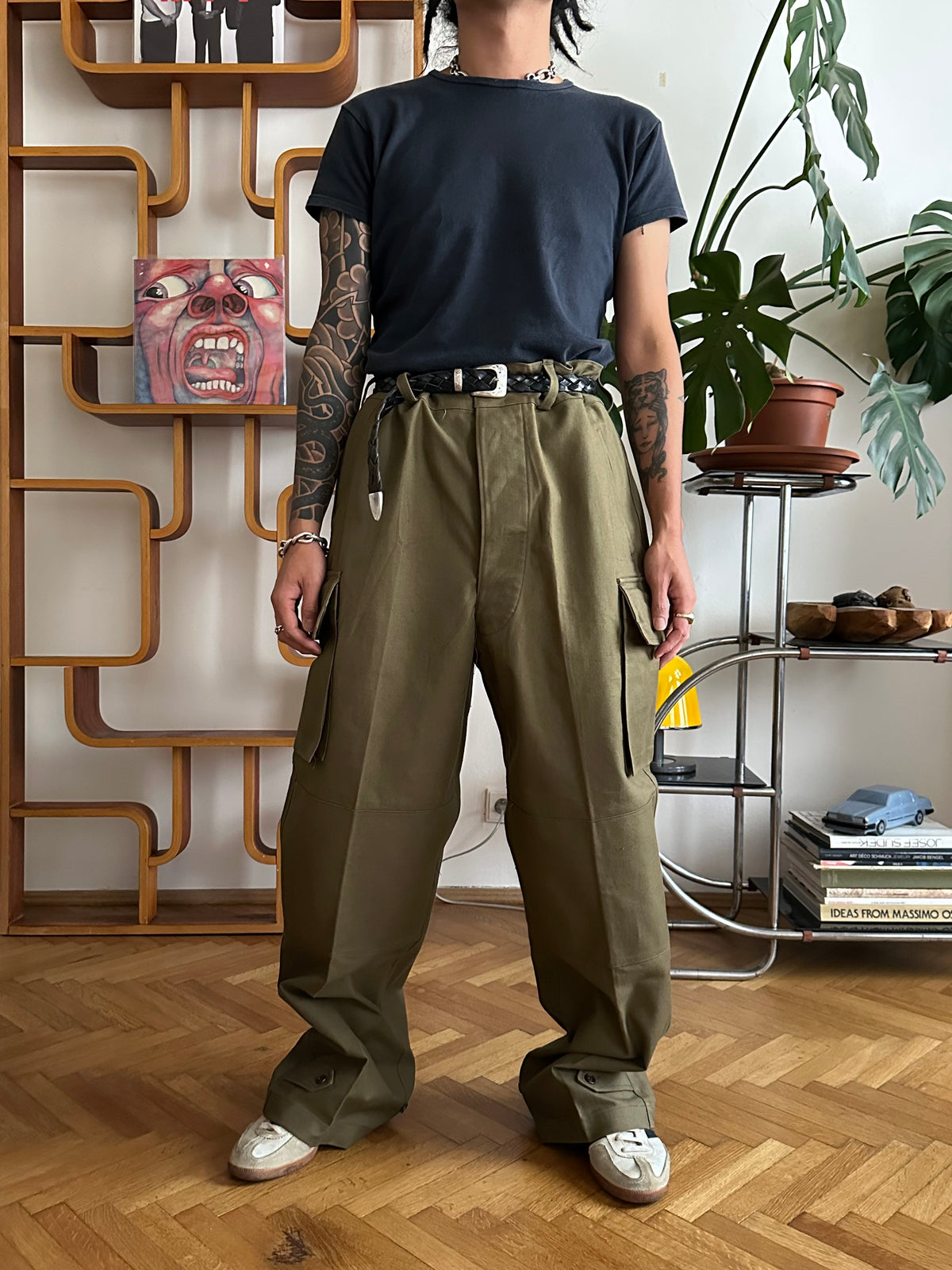 Deadstock French Army M-47 trousers フレンチミリタリー 軍物 1950s 50年代 前期タイプ Toto Praha Vintage clothing shop Antique shop 古着屋 プラハ Showroom appointment Prague ユーロ古着 ヨーロッパ古着 古着卸 ヴィンテージ