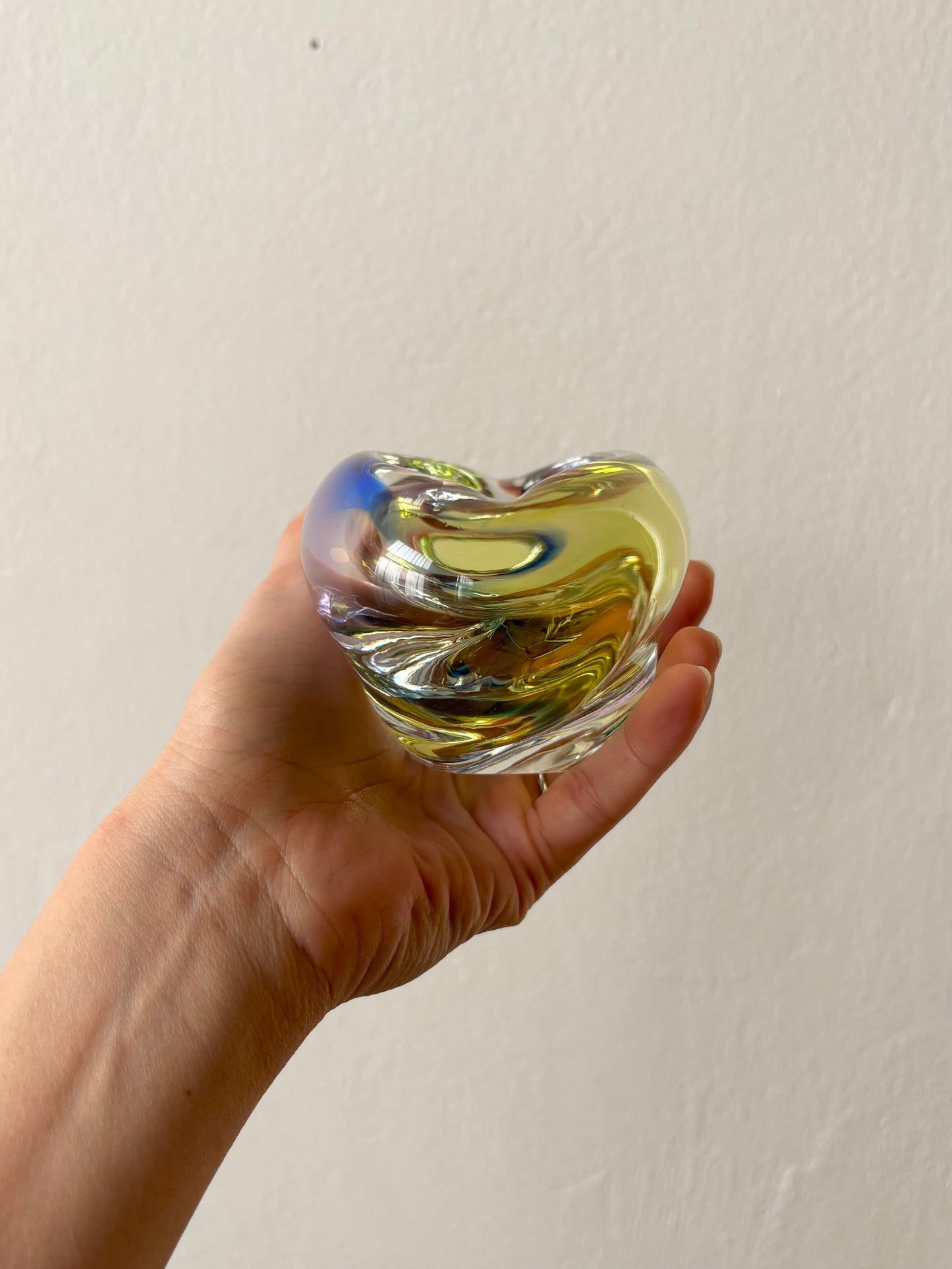 Mid-century Czechoslovakia glass tray