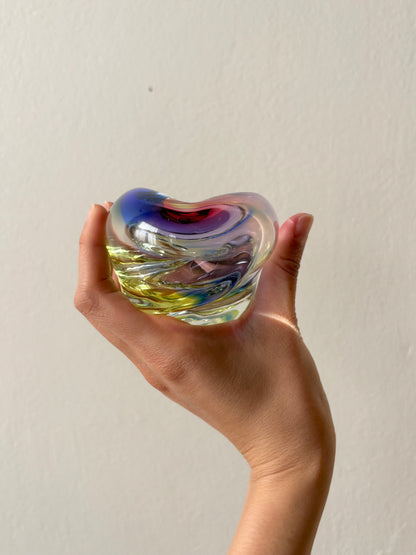 Mid-century Czechoslovakia glass tray