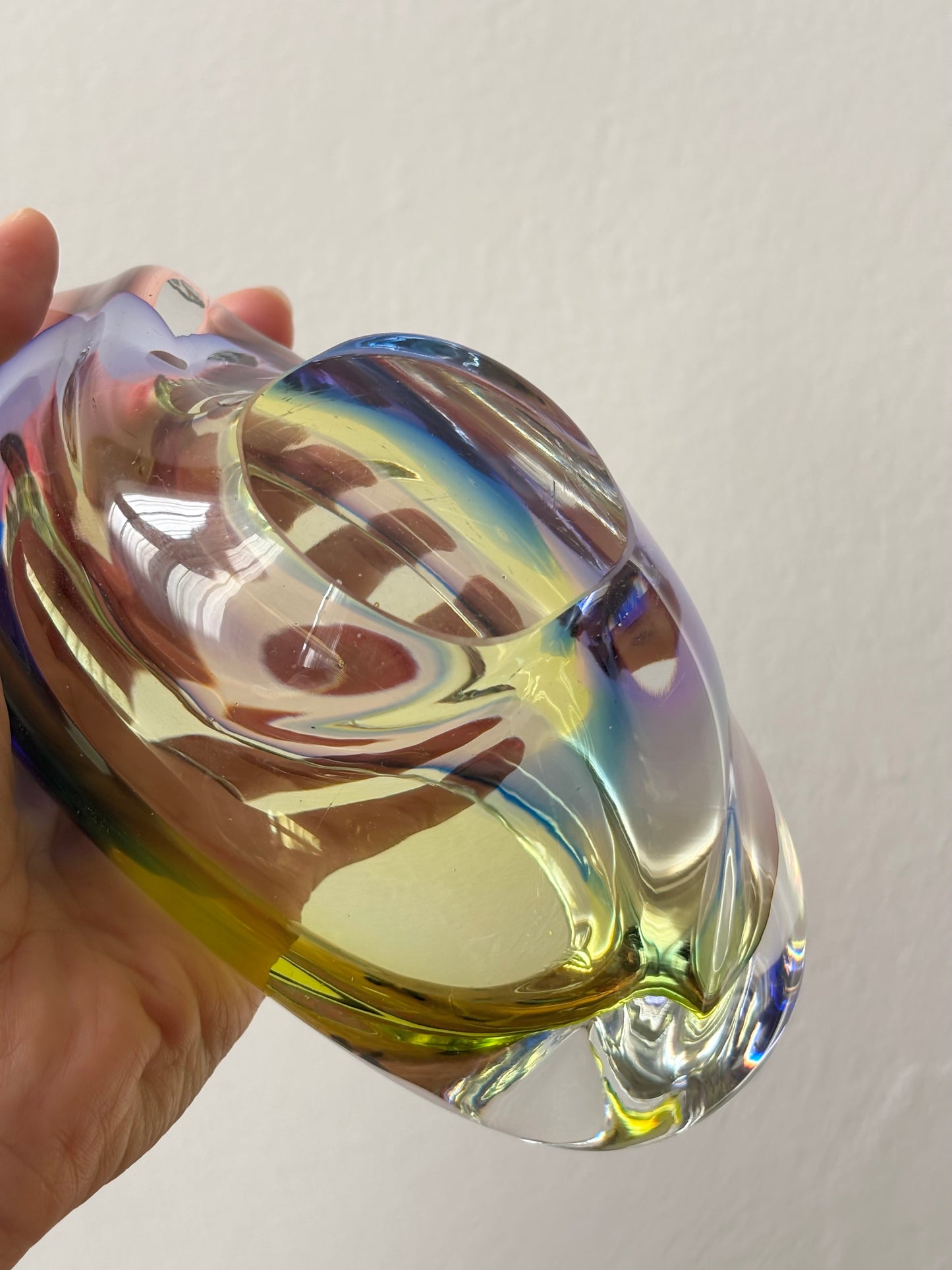 Mid-century Czechoslovakia glass tray