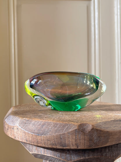 Mid-century Czechoslovakia glass tray