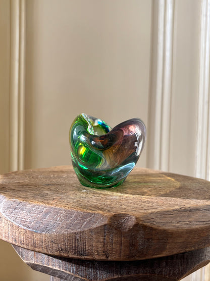 Mid-century Czechoslovakia glass tray