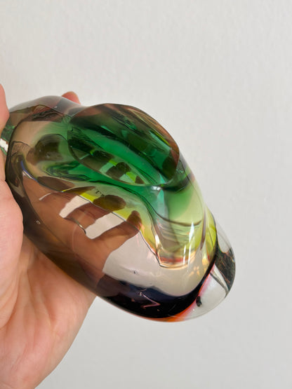 Mid-century Czechoslovakia glass tray