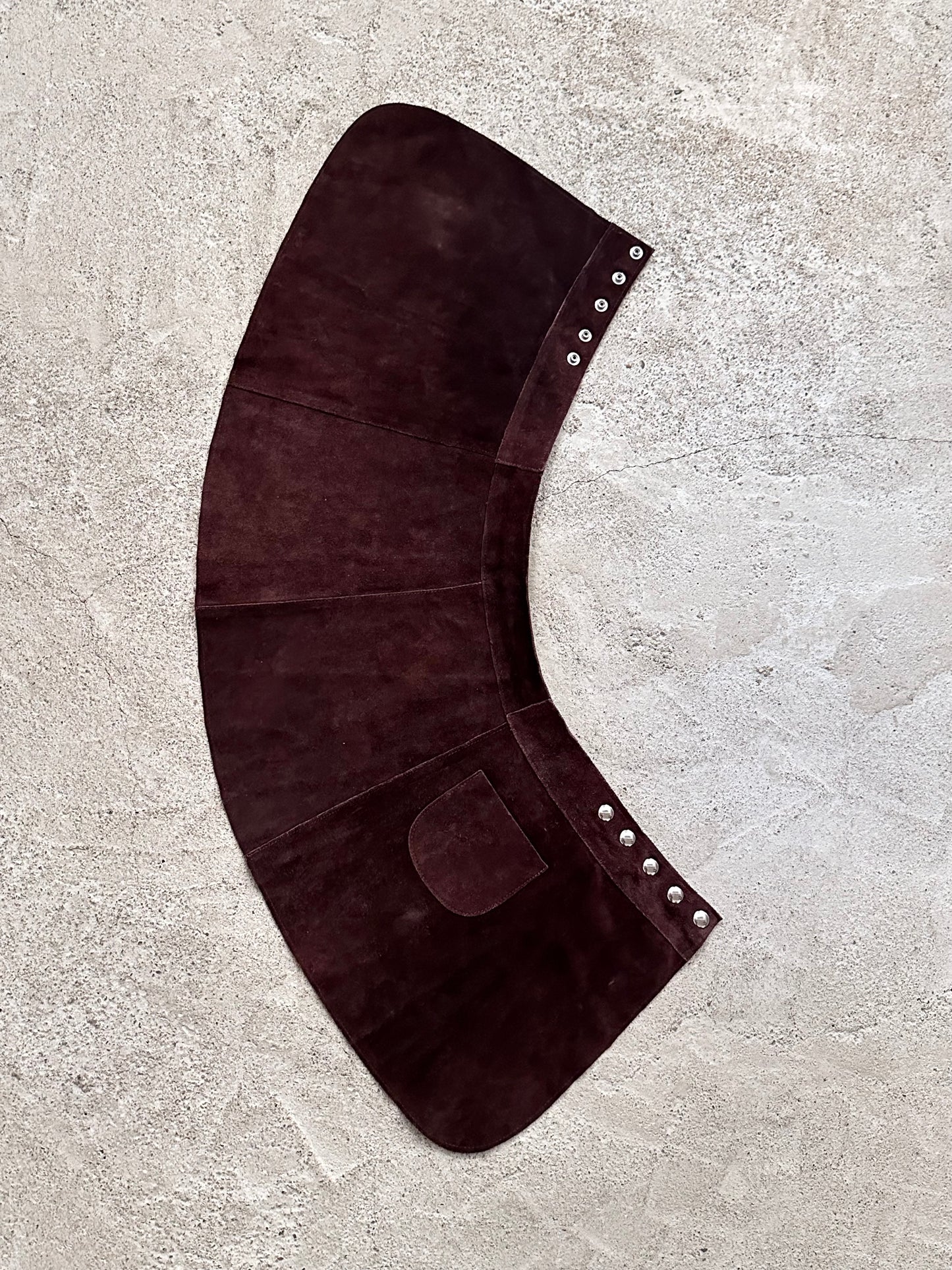 70s suede wrap skirt