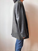 Over sized leather tailored jacket