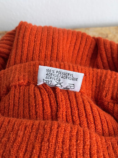 knit skirt in persimmon