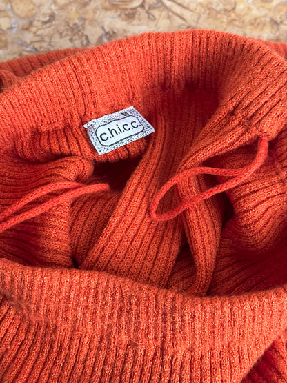 knit skirt in persimmon