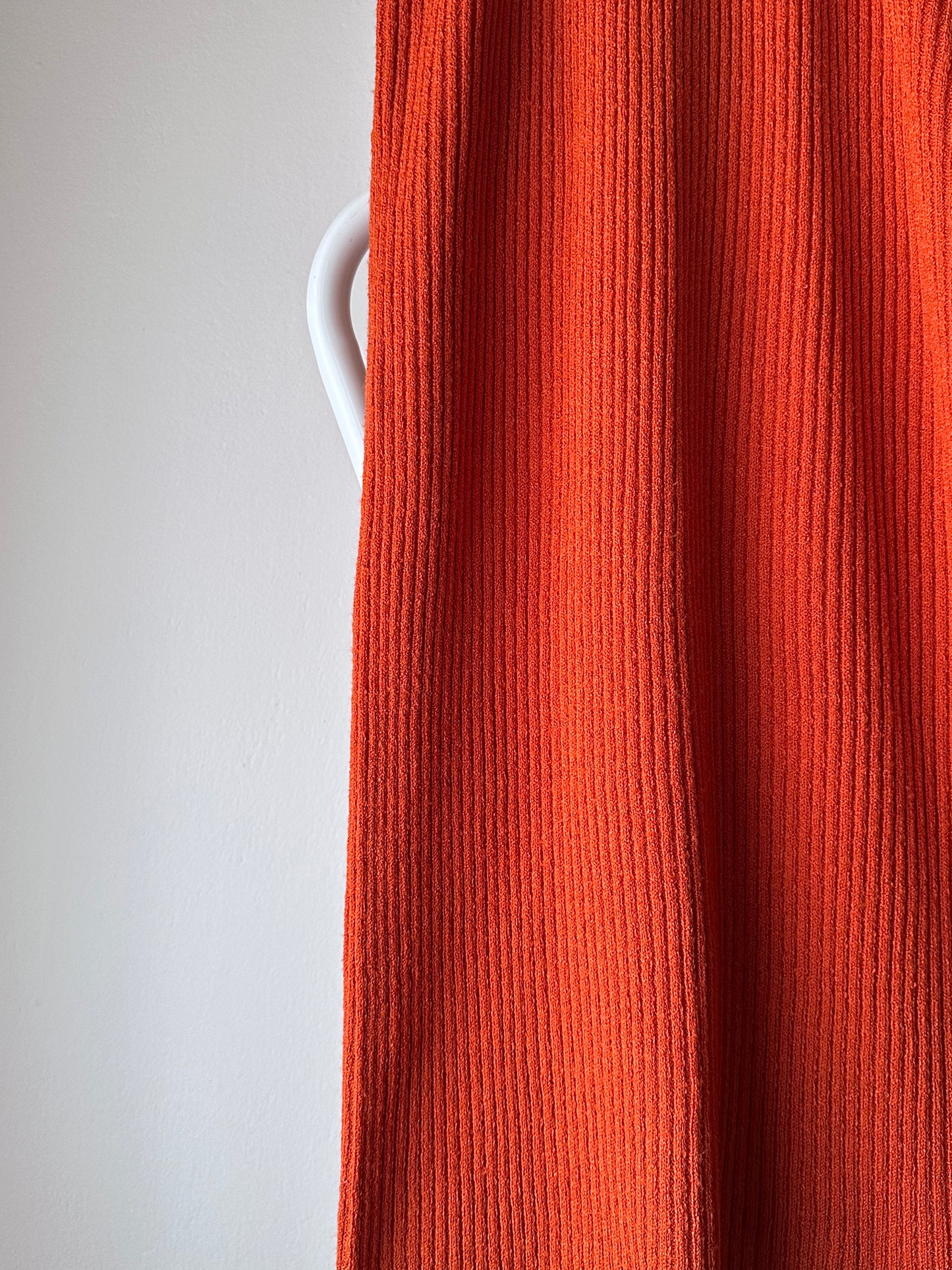 knit skirt in persimmon