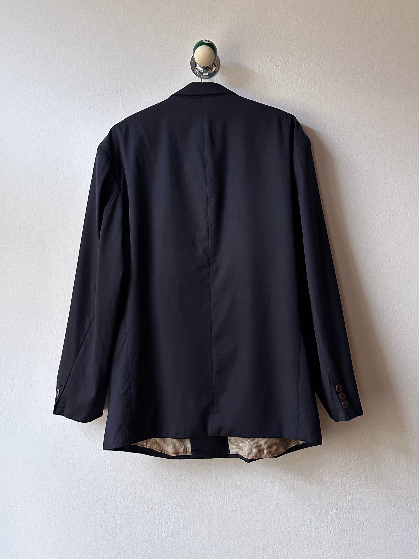 1990's HUGO BOSS navy double breasted blazer 90's Vintage Toto Praha Antique shop Vintage clothing store 古着屋 ユーロ古着 ヨーロッパ古着