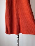 knit skirt in persimmon