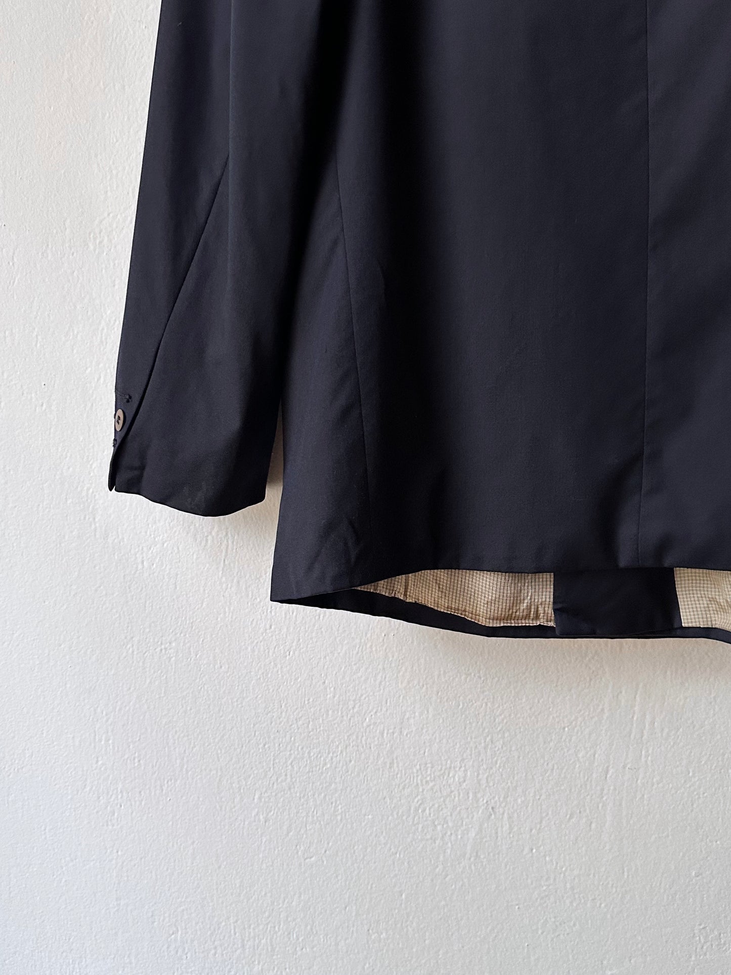 1990's HUGO BOSS navy double breasted blazer 90's Vintage Toto Praha Antique shop Vintage clothing store 古着屋 ユーロ古着 ヨーロッパ古着