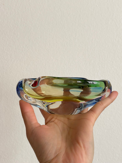 Mid-century Czechoslovakia glass tray